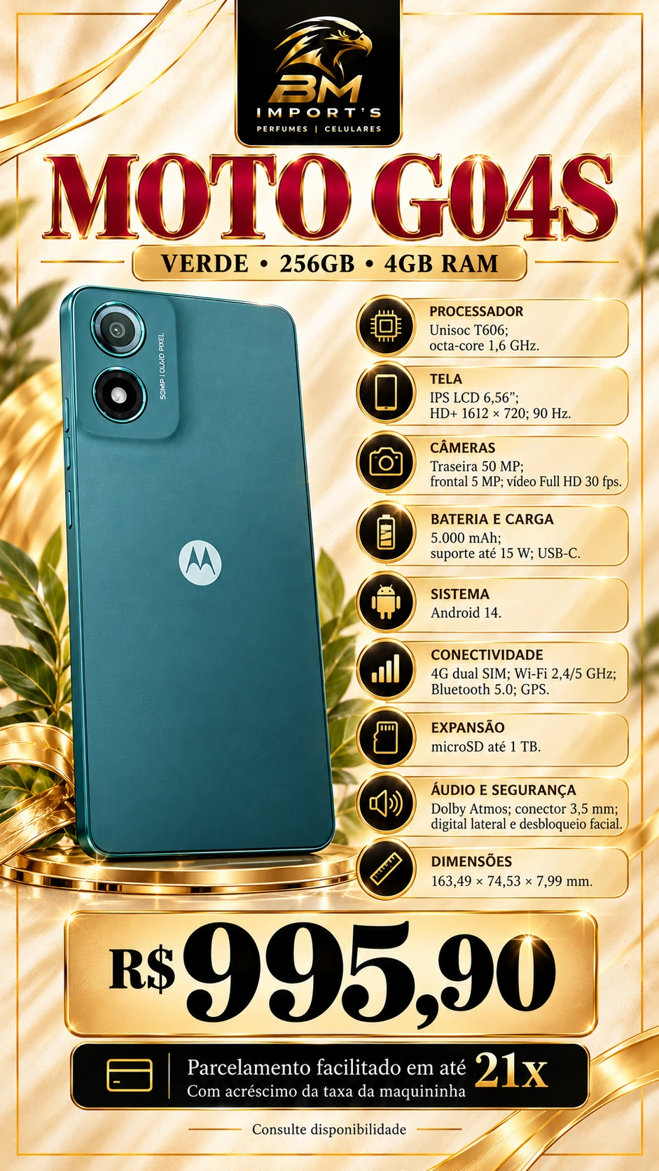 MOTO G04S 256GB 4GB RAM