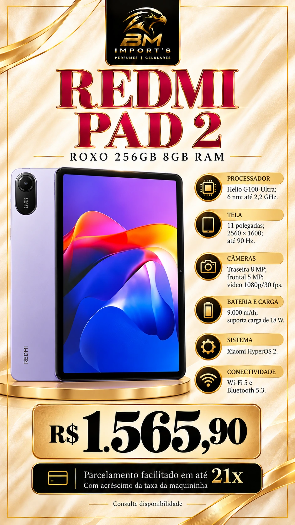 REDMI PAD 2 256GB 8GB RAM