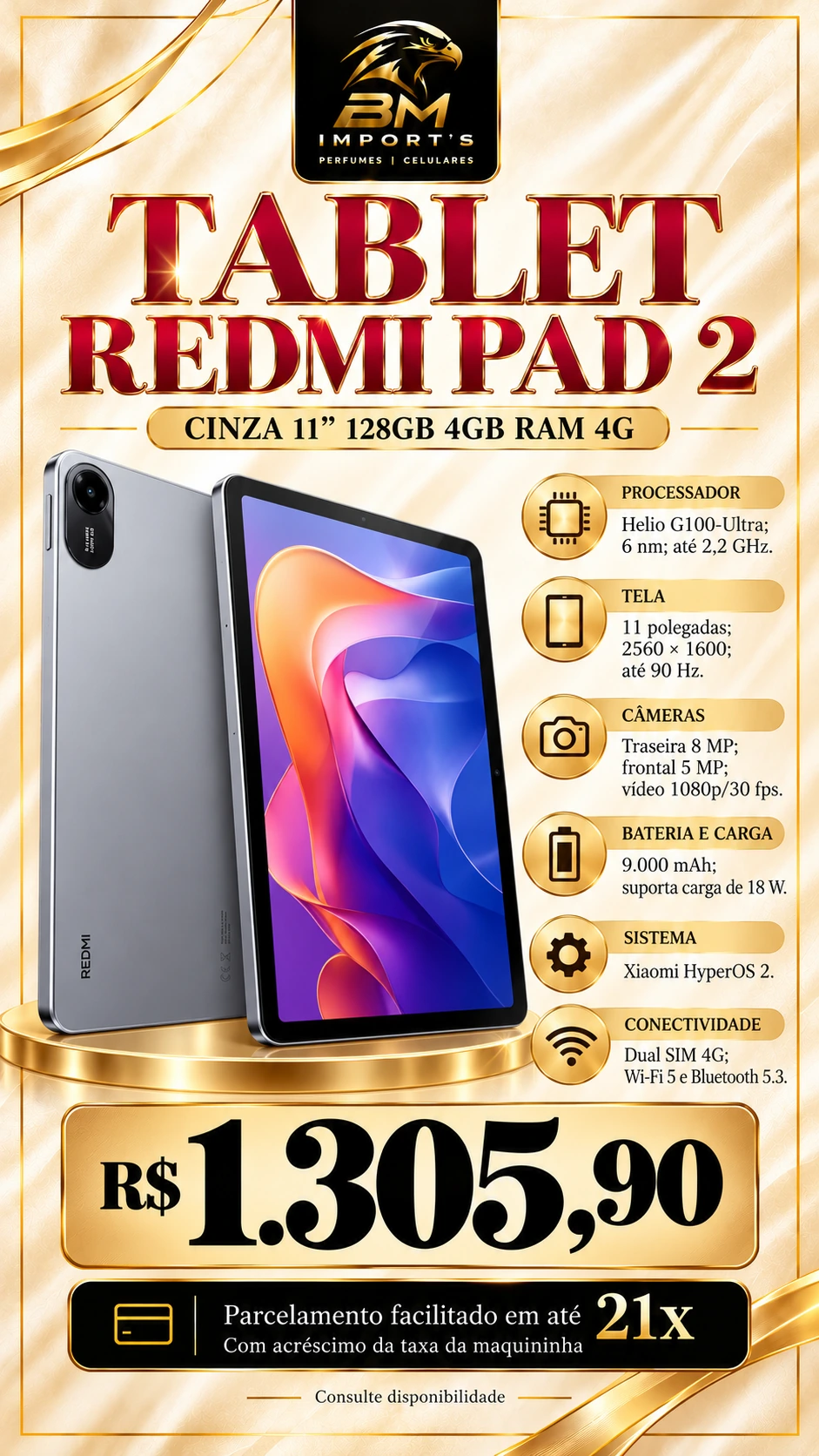 REDMI PAD 2 4G 128GB 4GB RAM