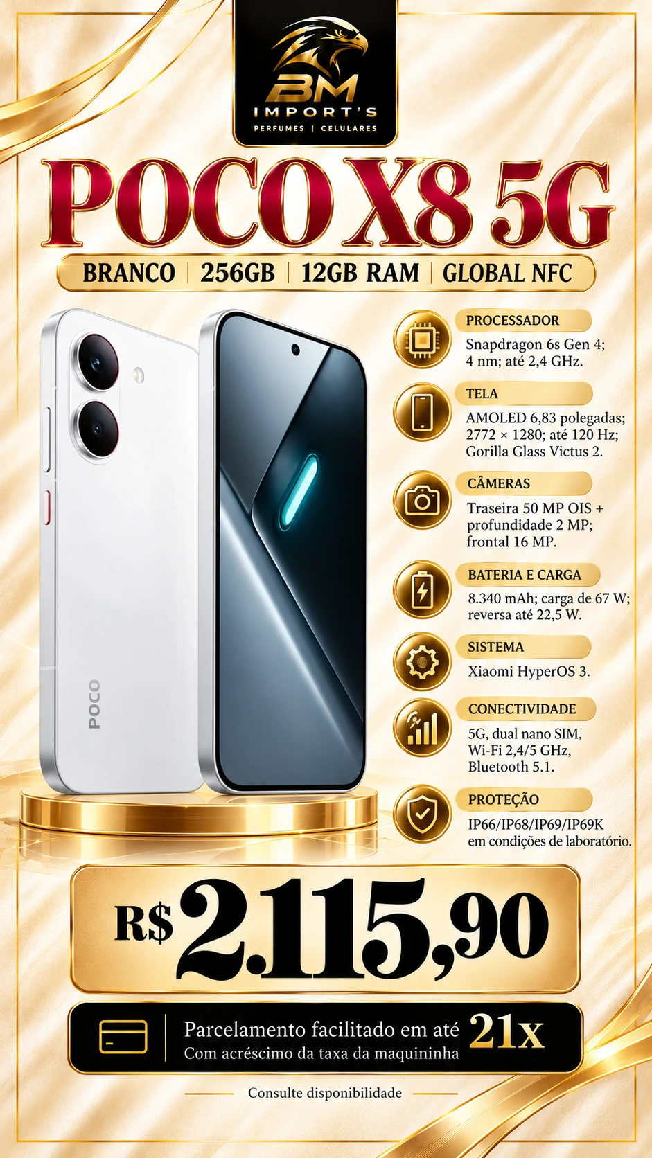 POCO X8 5G 256GB 12GB RAM NFC