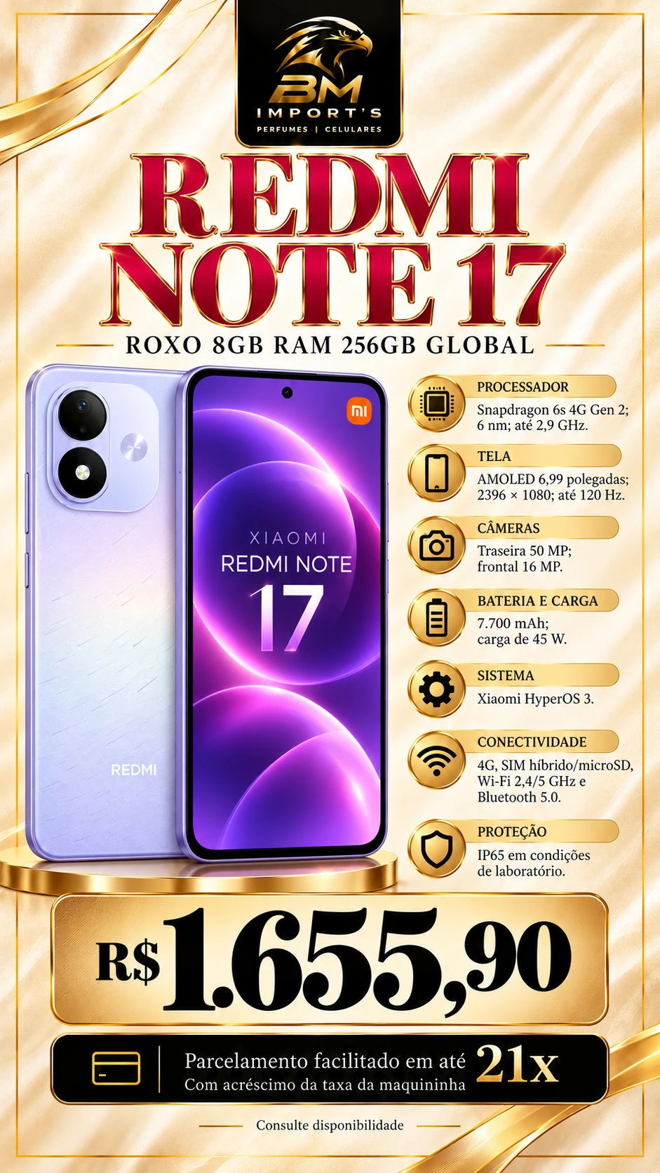 REDMI NOTE 17 256GB 8GB RAM